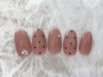 くすみピンク×ハート