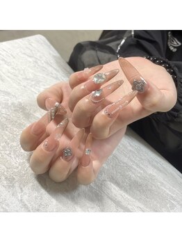 ルノ(Luno)/長さ出し×ラメフレンチ