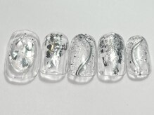 ネイルメゾン 渋谷店(NAIL MAISON)/シルバーキラキラネイル¥4500