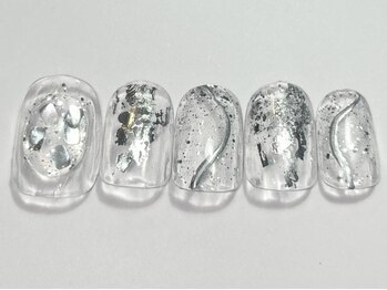 ネイルメゾン 渋谷店(NAIL MAISON)/シルバーキラキラネイル¥4500