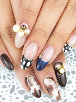 ネイルサロン クオレ(nail salon Cuore)/デザイン自由ART6本コース¥7000