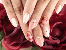 クリスタルネイル 木の葉モール橋本店(CRYSTAL NAIL)/チェック柄×ドットジェル