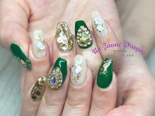 アン ジョーヌドラゴ/【自爪ネイル】緑ネイル