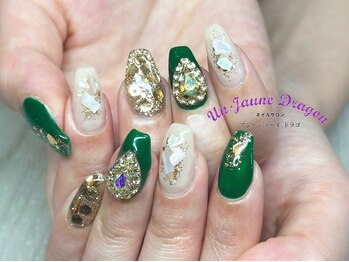 アン ジョーヌドラゴ/【自爪ネイル】緑ネイル