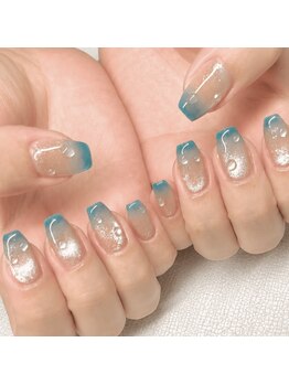 ノーラスリエン(Nolaslien)の写真/夏ネイル＊『定額シンプルコース¥8800~』透け感カラーと繊細アートで抜け感を。