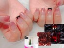 キラキラフラッシュネイル