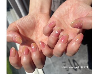 プルースラウンジ トウキョウ(Plus Lounge TOKYO)/ちゅるんじゅんわり桃ネイル♪