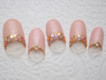 ネイルサロン ブランシュール(Nail Salon Blancheur)/【ピンクビジューネイル】