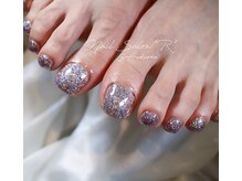 ネイルサロン R/フットネイル＊ラメ/ワンカラー