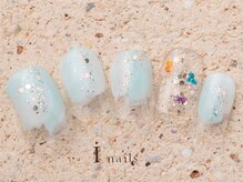 アイネイルズ 町田店(I nails)/お花塗りかけクリアべース6480円
