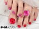 ネイルマフィア 原宿(NAIL MAFIA)の写真/フットネイルがおすすめ！人気のマグネット・オーロラも◎ハンドフット同時施術で指先まで華やかに☆
