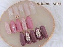 ネイルサロン アリーヌ(ＡＬＩＮＥ)の雰囲気（【初回オフ無料+ハンド限定￥5500→￥4980】※写真10月新作￥5500　）