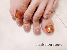 ネイルサロン ルート 二子玉川(nailsalon route)/フットジェル初回アート込¥6500
