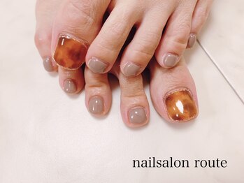 ネイルサロン ルート 二子玉川(nailsalon route)/フットジェル初回アート込¥6500