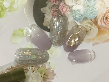 ユニコーン×ミラーシェルネイル