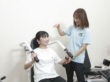 マシンの一つ一つを丁寧に指導します。なので不安なく行えます。