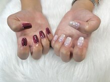 ネイルアンドアイラッシュサロン エスポアール(nail&eyelash salon espoir)/ちぐはぐ☆個性派デザイン