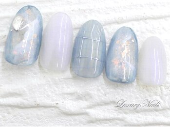ラグジュアリー ネイルズ(Luxury Nails)/Winter＊ニュアンスブルー