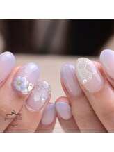 ピオニーネイル(peony nail)/ネモフィラ