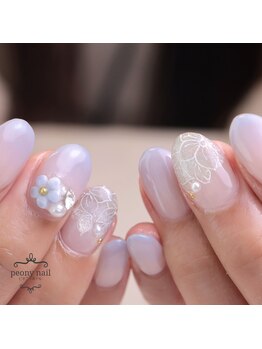 ピオニーネイル(peony nail)/ネモフィラ