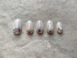 ホワイトシェルネイル☆