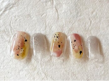 アイネイルズ 梅田店(I nails)/ダルメシアンぬりかけ¥7700