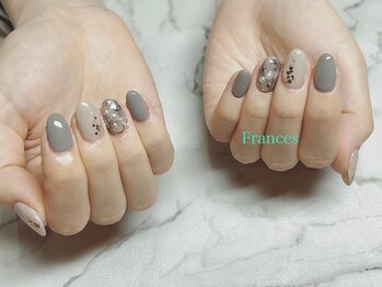 フランセス(Frances)/タイダイ柄ネイル