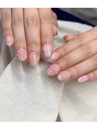 ぷっくりお花ネイル