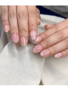 トータルサロン ファイブ(five)/ぷっくりお花ネイル