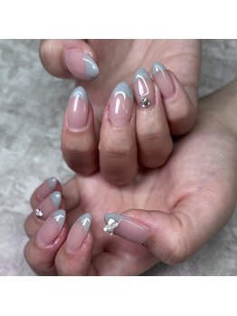 マルネイル(maru nail)/ブルーフレンチ