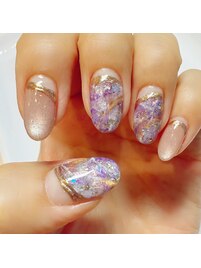 艶肌マグ&アメジスト風ネイル