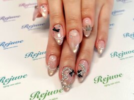 ミニリボンでガーリーネイル☆