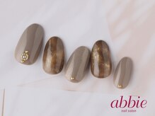 ネイルサロンアビー 北千住店(abbie)/ブラウン×タイダイ◇￥10736