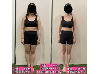 カスタムフィットジム(CUSTOM FIT GYM)/女性ビフォーアフター