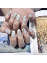 プリュネ(Prune)/シルバー/リボン/オーロラ