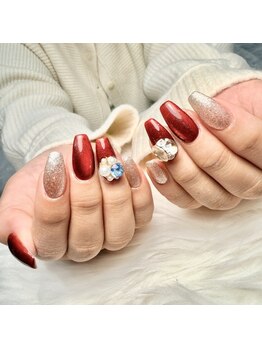 お正月ネイル/マグネット/ラメ