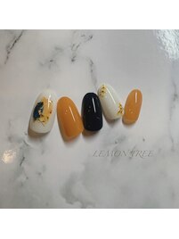 春のミモザネイル