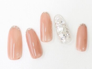 ネイルサロンセレーネ(Selene)/ラメ スキニーフレンチ