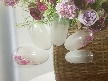 グラデ×シェルネイル