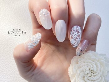 サロンドルクリア 銀座店(Salon de LUCULIA)/#ブライダルネイル フラワー