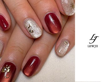 リュージェ(LEWJE)/クリスマス ボルドー ホワイト