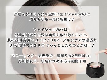 ティアリィ イオンモール Nagoya Noritake Garden店/美眉×全顔フェイシャルWAX