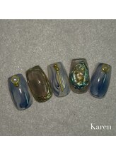 ネイル ブーマー(Nail BOOMER)/ブルー/ニュアンス/ミラー