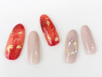 ネイルサロンセレーネ(Selene)/赤べっこうネイル