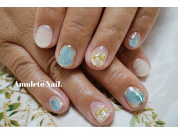 アムレート ネイル 蕨(Amuleto NaiL)/天然石風ネイル