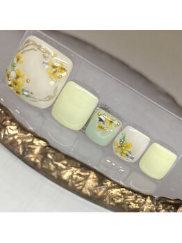 ネイルクイーン(Nail Queen)/ミモザネイル¥7900♪