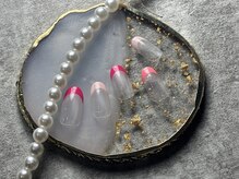 グロス バイ カオ 関内 馬車道(gloss by KAO)/カラーフレンチ　ピンク　