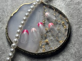 カラーフレンチ　ピンク