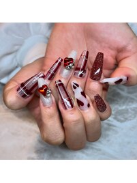 チェック×ハート