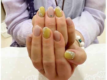 プルミエ ネイル(Premier Nail)/定額デザイン★くすみグリーン